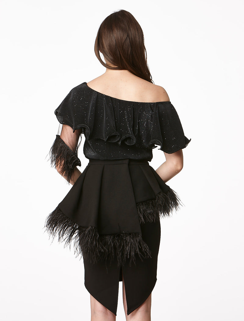 MOS Toga Feather Sleeve Top