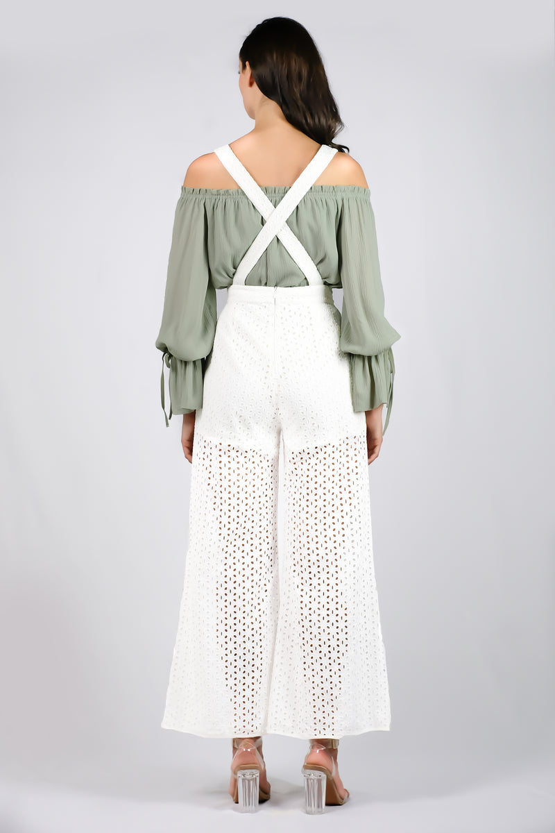 AW'18 Off Shoulder Picot Top - Green