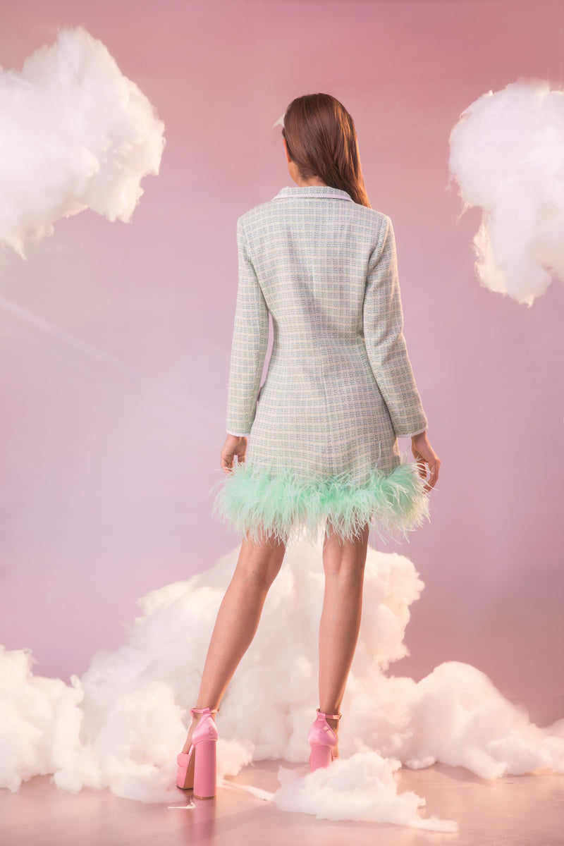 Dream'23 Limited Edition Zorya Feather Coat - Green