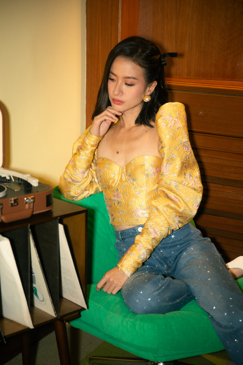 "1960" The Collection Monroe Top - Yellow