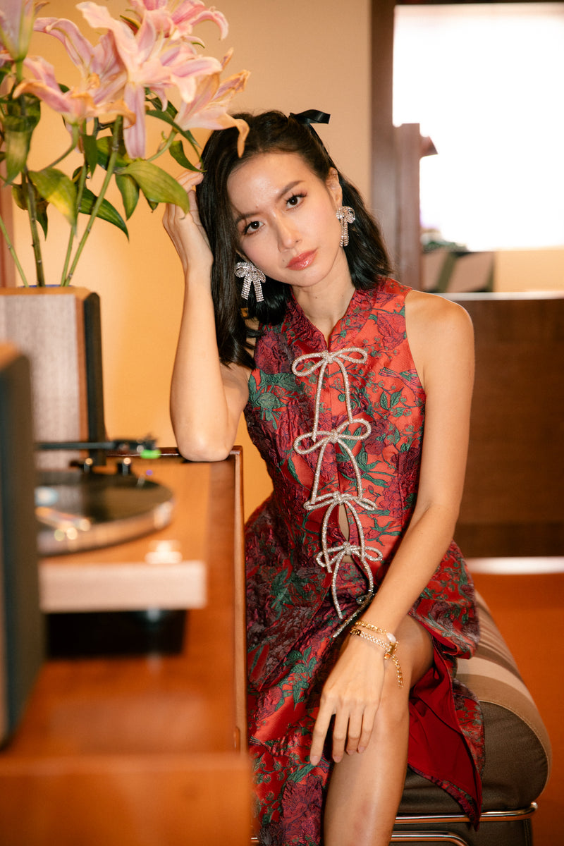 "1960" The Collection Wilhelmina Qipao Set - Red