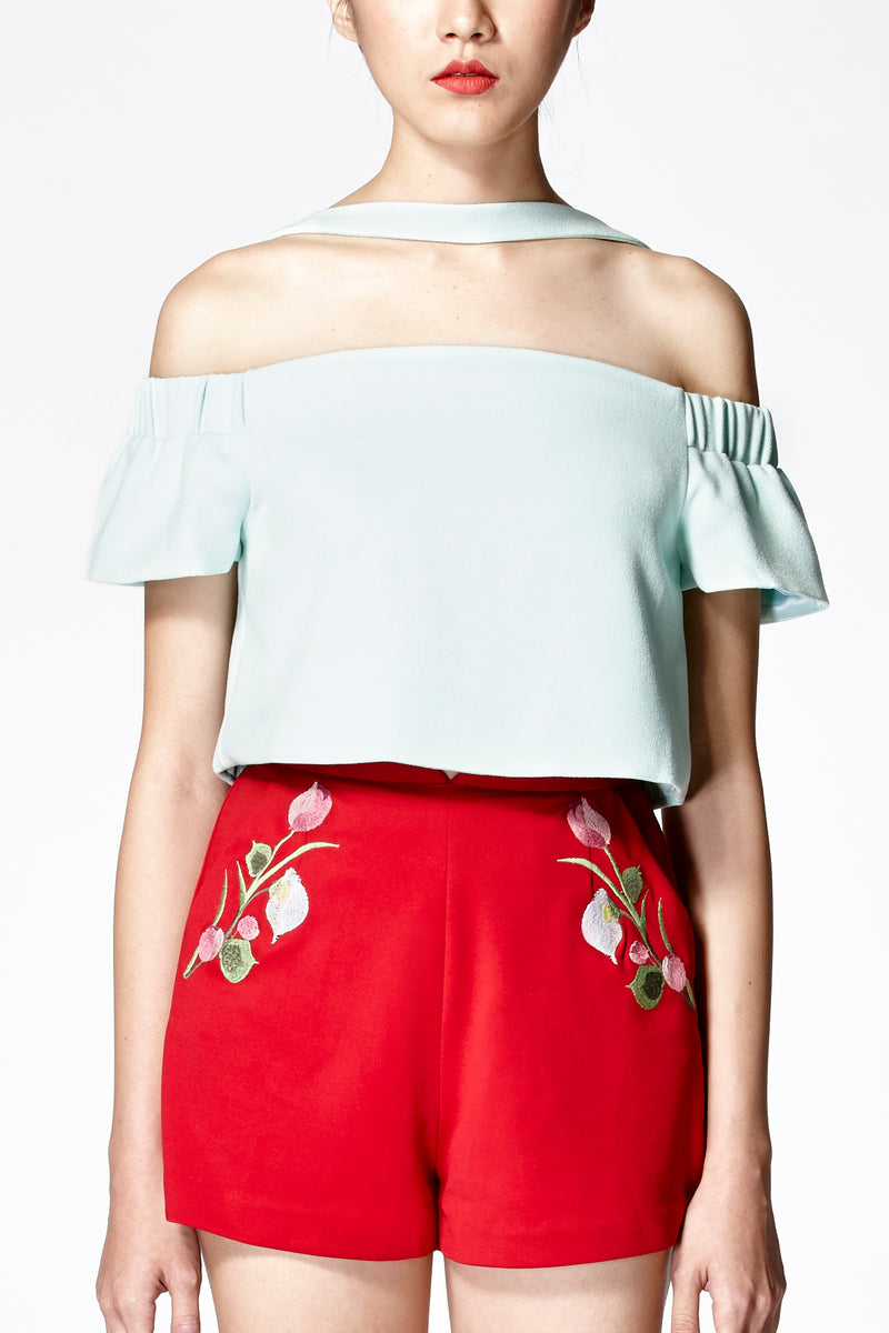 XIN Off Shoulder Top - Mint