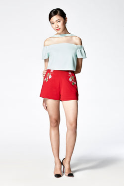 XIN Off Shoulder Top - Mint