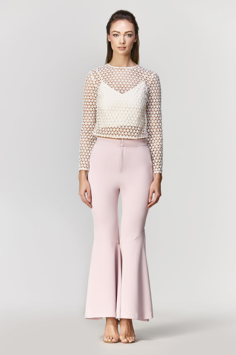 Dawn Bell Bottom Pants - Pink Flare