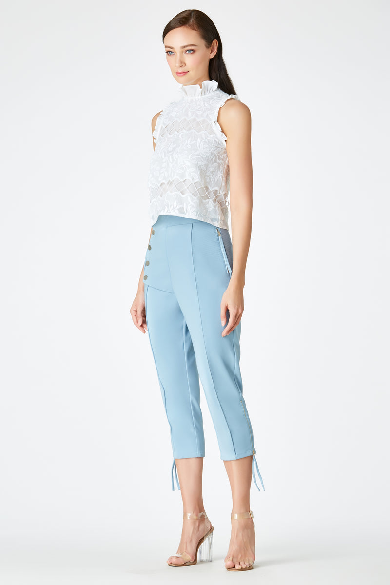 SS'18 High Waist Tapered Pants - Pastel Blue