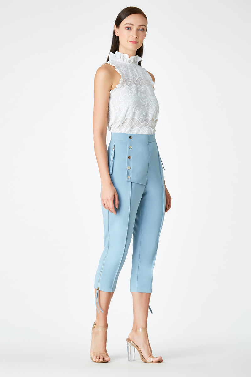 SS'18 High Waist Tapered Pants - Pastel Blue