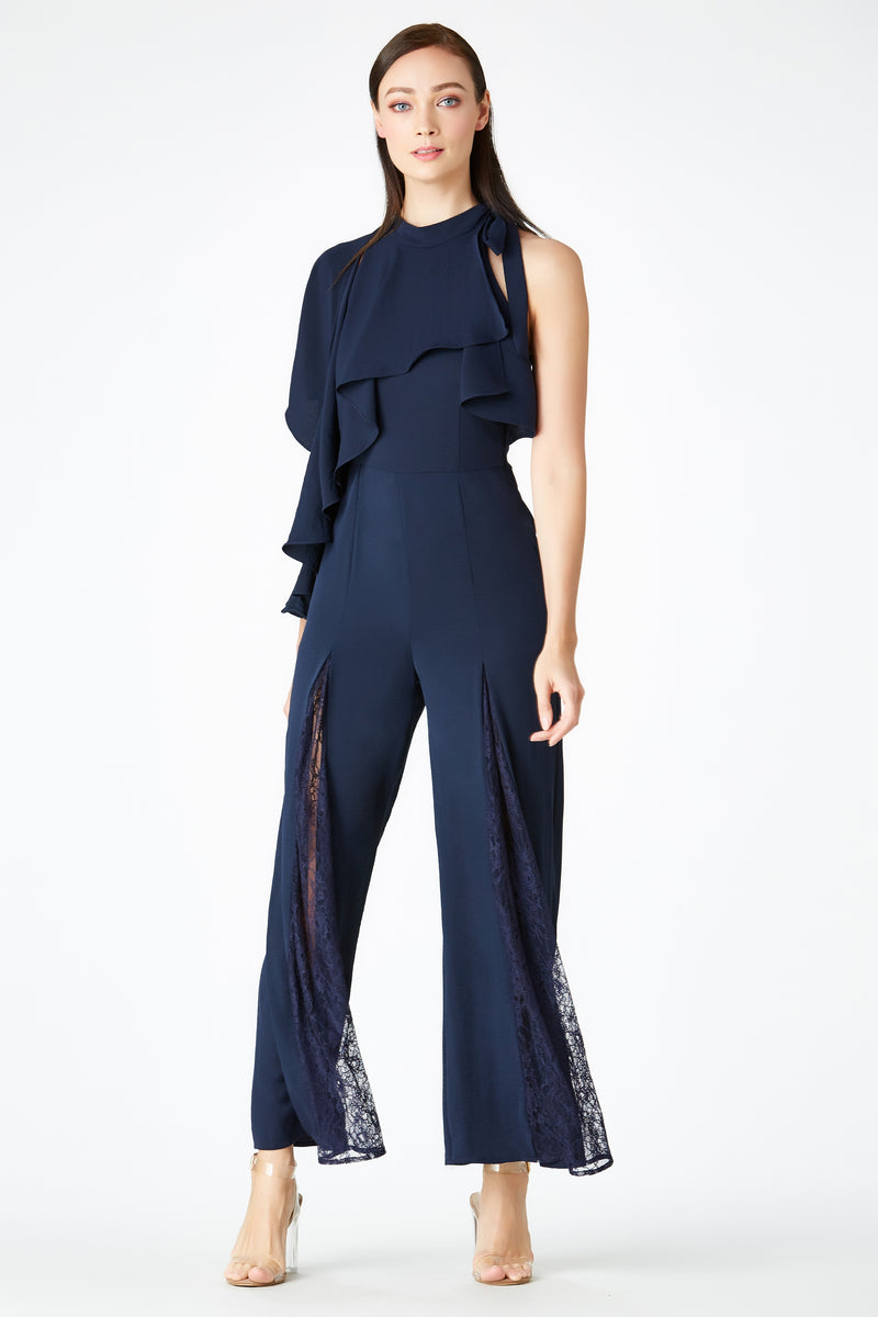 SS'18 Frills Jumpsuit - Dark Navy