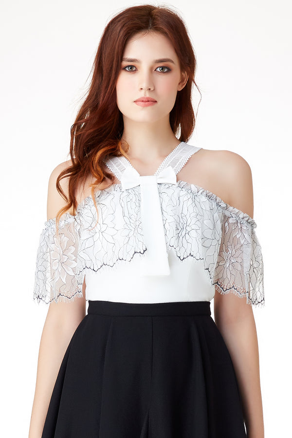 AW'18 Cold Shoulder Top - White