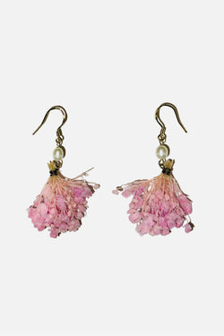 Secret Garden Preserved Real Flower Earrings - Purple Lilac