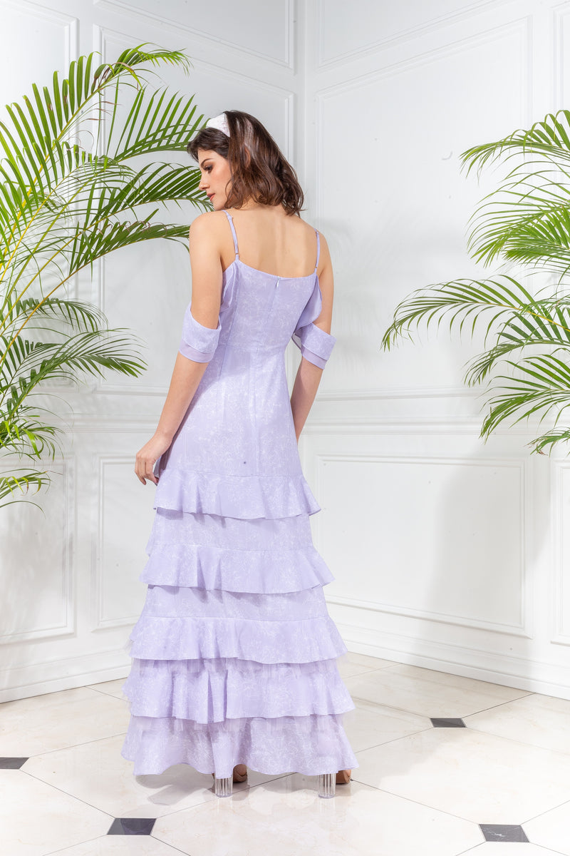 CAPSULE '19 Ruffled Tiered Maxi Dress - Lavender