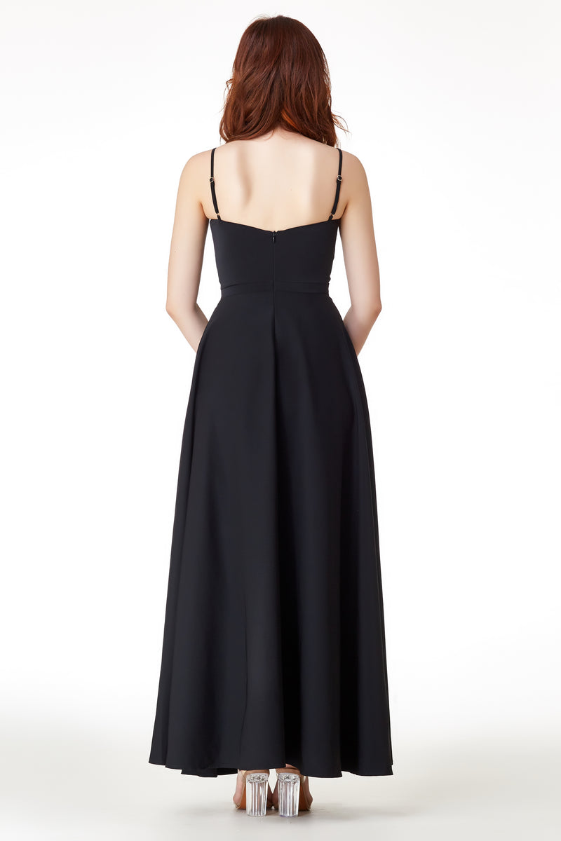 AW'18 Evening Slit Dress - Black