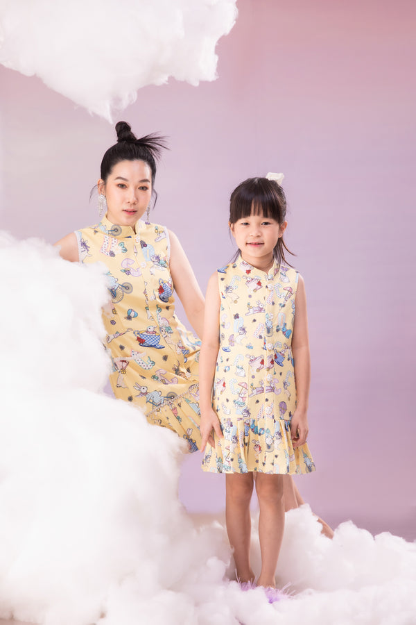 Dream'23 Limited Edition Mini Luna Qipao Dress - Yellow
