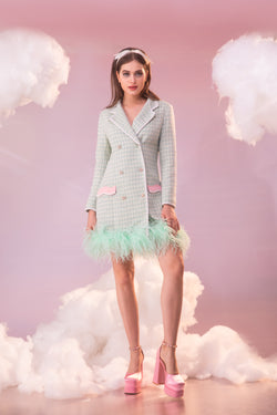 Dream'23 Limited Edition Zorya Feather Coat - Green