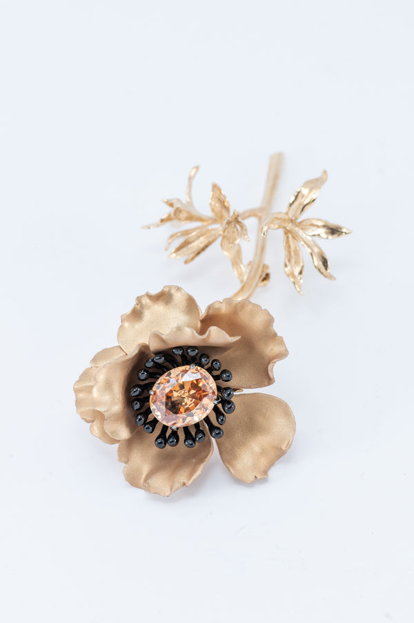 Flower Brooch - Gold