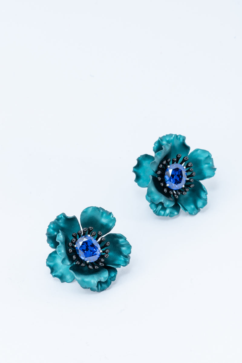Flower Earrings - Paraiba