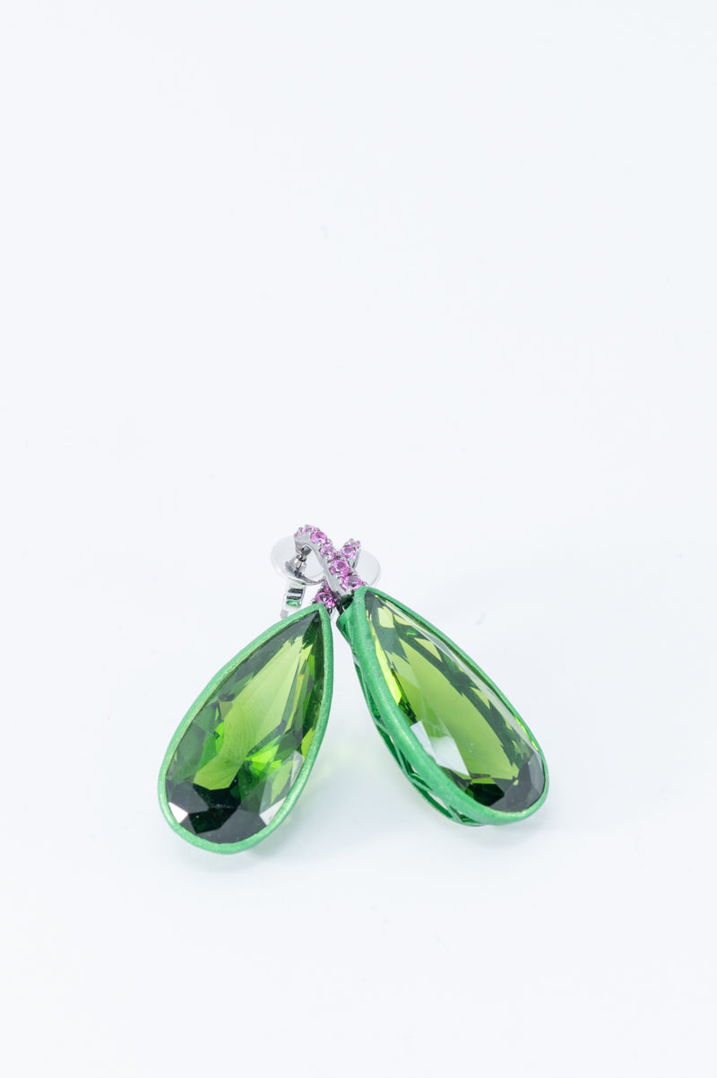 Pear Drops Earring - Green
